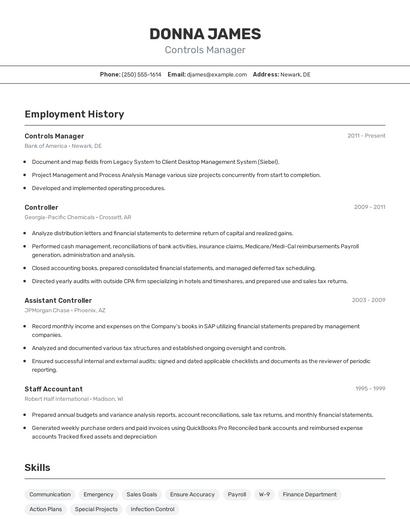 Resume example 2