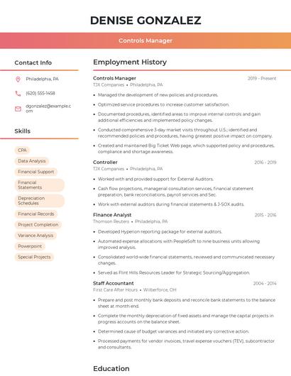 Resume example 3