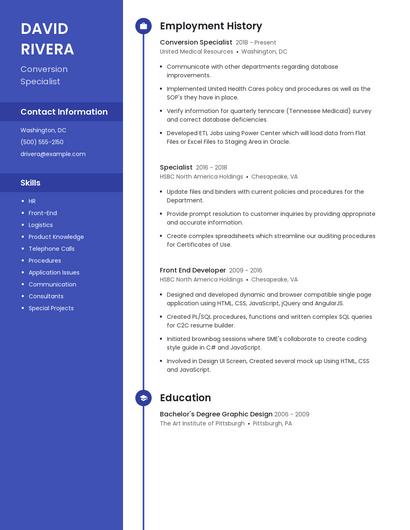 Conversion Specialist Resume