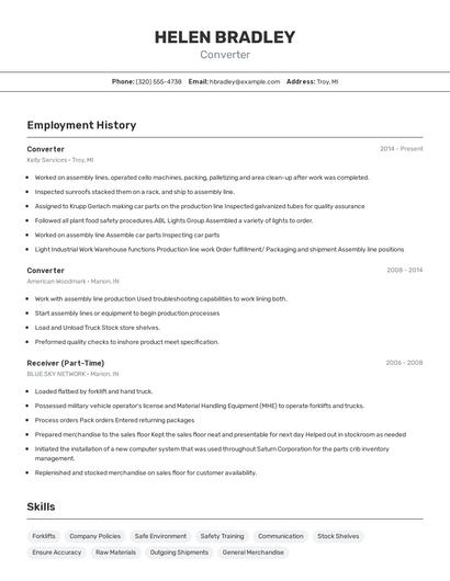 Converter Resume