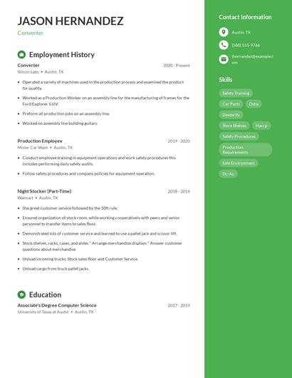 Converter Resume