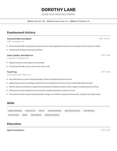 Resume example 2