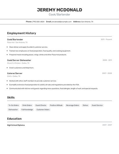 Resume example 2