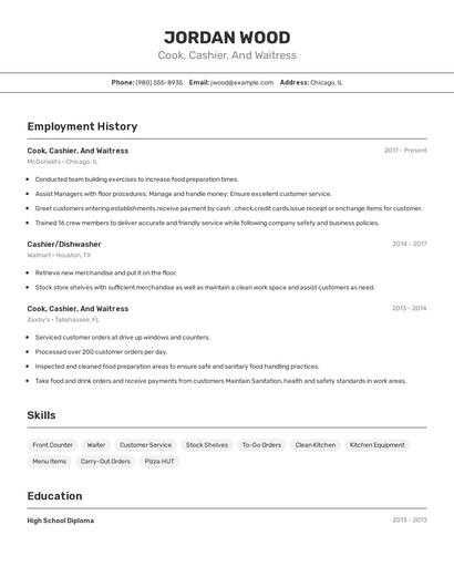 Resume example 2