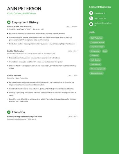 Resume example 4