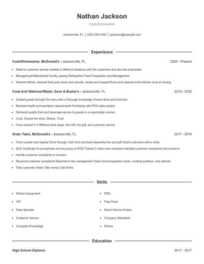 Resume example 1