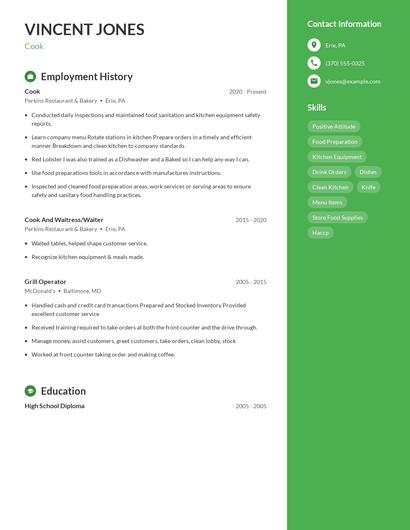 Cook Resume