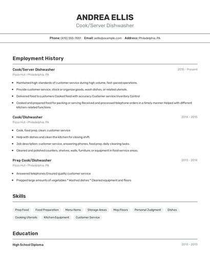 Resume example 2