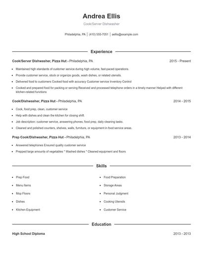 Resume example 1