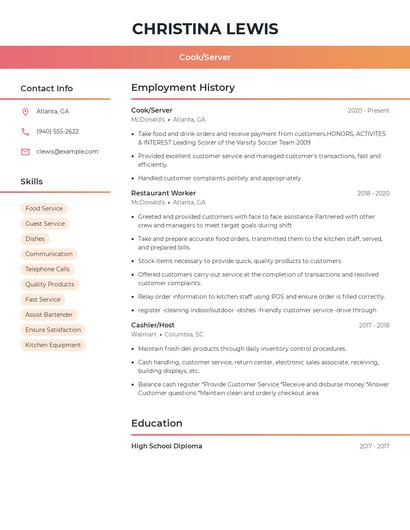 Resume example 3