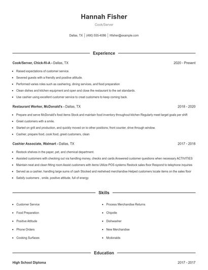 Resume example 1