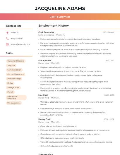 Resume example 3
