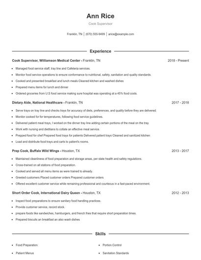 Resume example 1