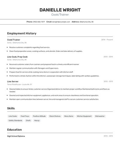 Resume example 2