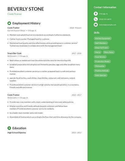 Resume example 4