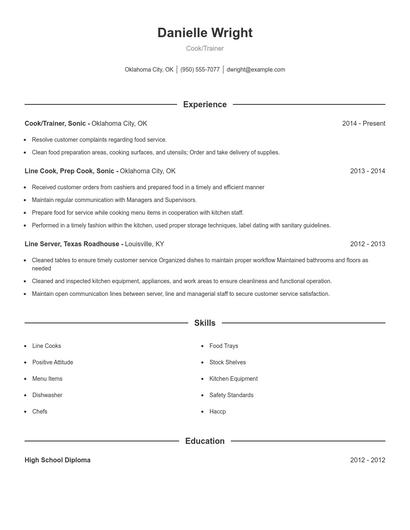 Resume example 1