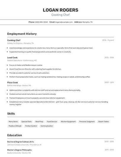 Resume example 2