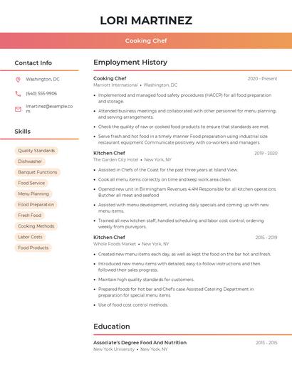 Resume example 3