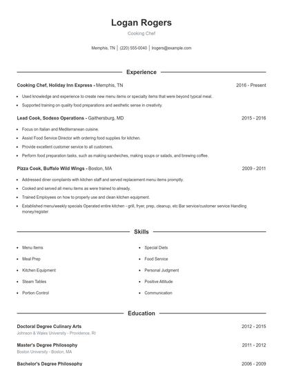 Resume example 1