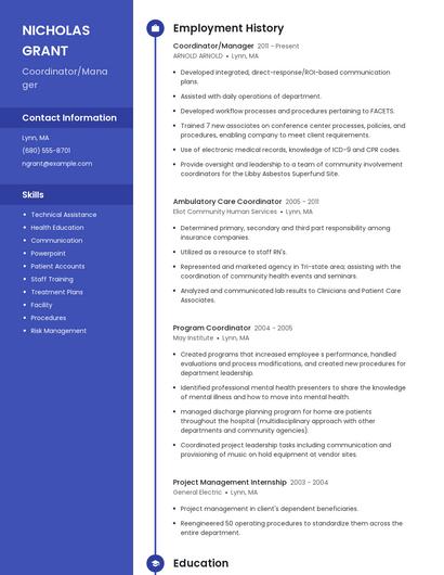 Resume example 5