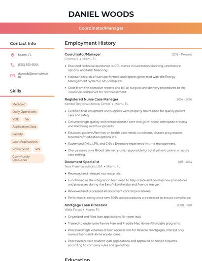 Resume example 3