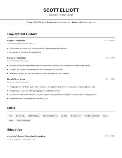 Resume example 2