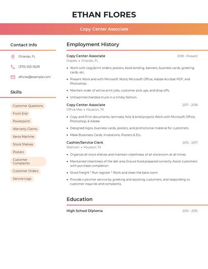 Resume example 3