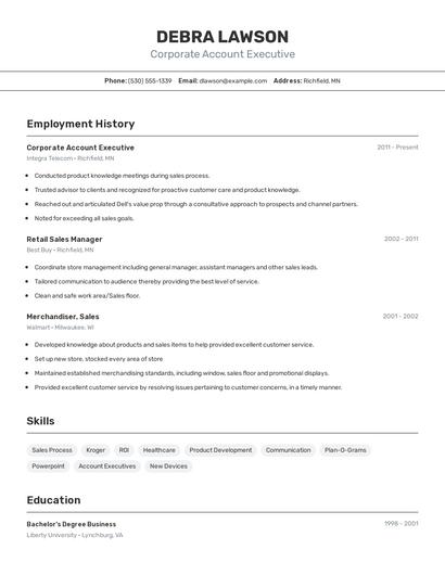 Resume example 2