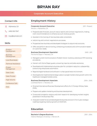 Resume example 3