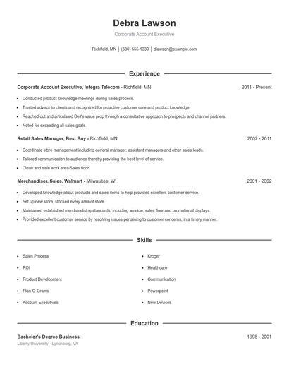 Resume example 1