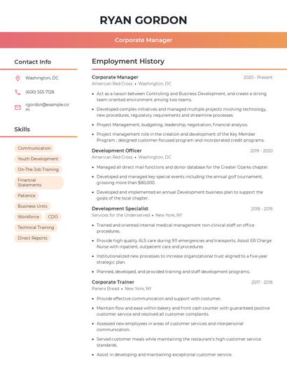 Resume example 3