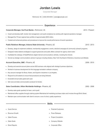 Resume example 1