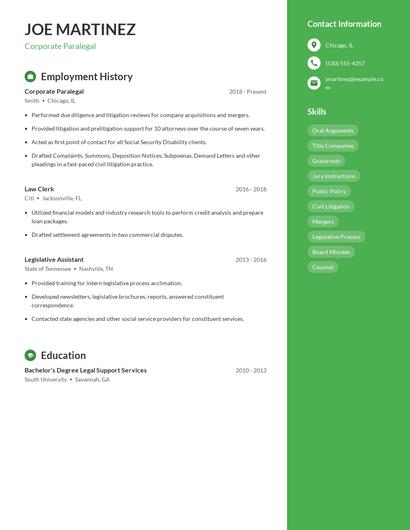Resume example 5