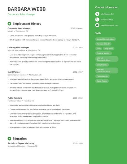 Resume example 4