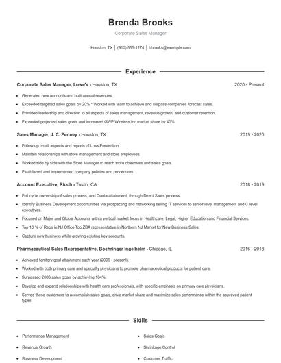 Resume example 1
