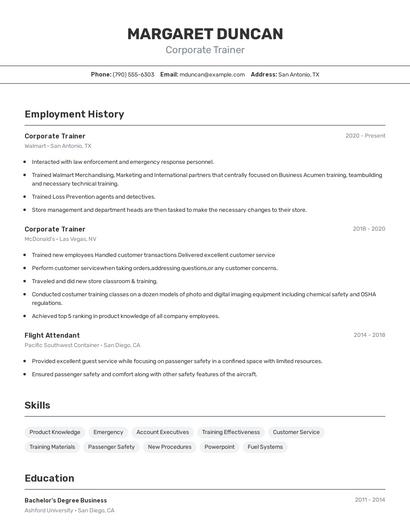 Resume example 2