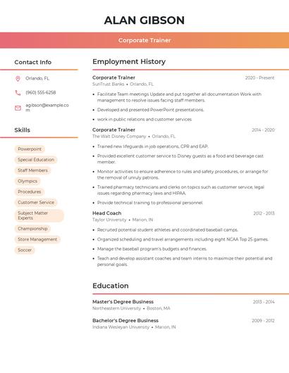 Resume example 3