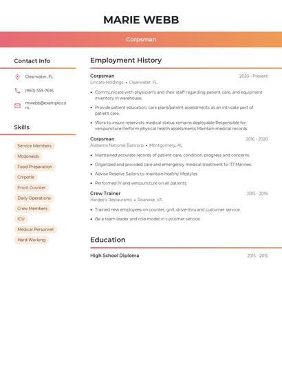 Resume example 3