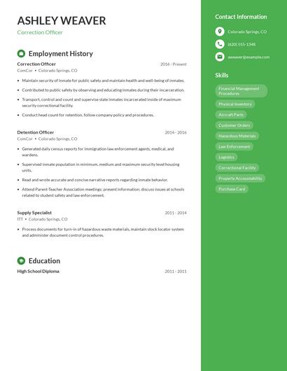 Resume example 4