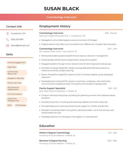 Resume example 3