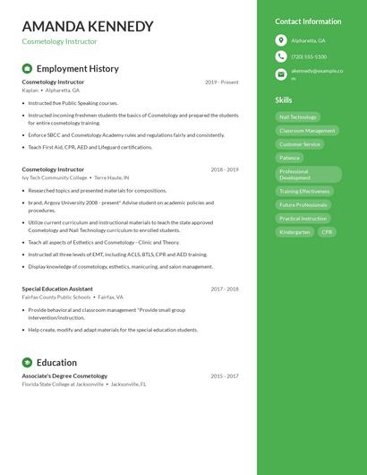 Resume example 5