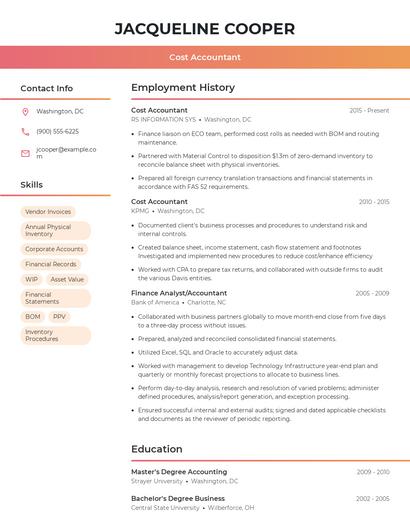 Resume example 3