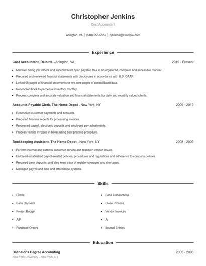 Resume example 1