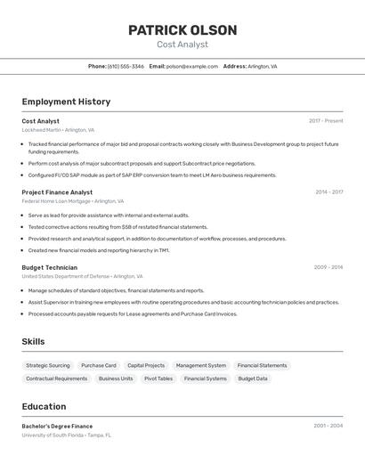 Resume example 2