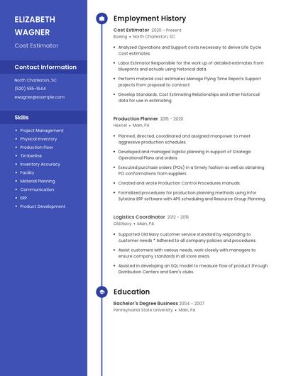 Resume example 5