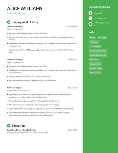Resume example 4