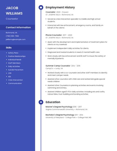 Counselor Resume