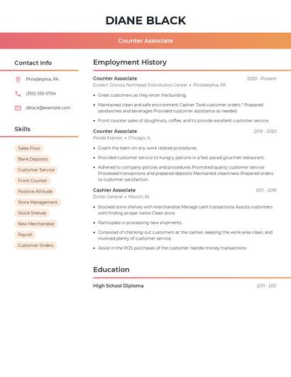 Resume example 3