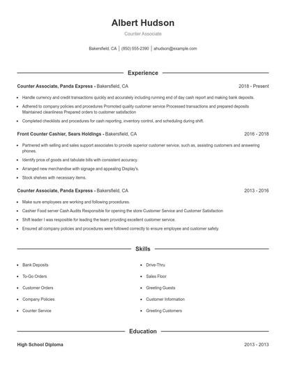 Resume example 1
