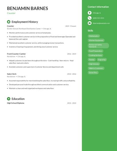 Resume example 4